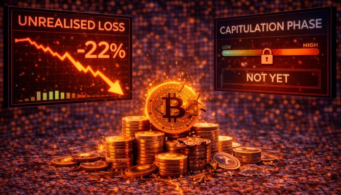 Bitcoin Unrealized Losses Attain 22% – Nonetheless No Capitulation Part