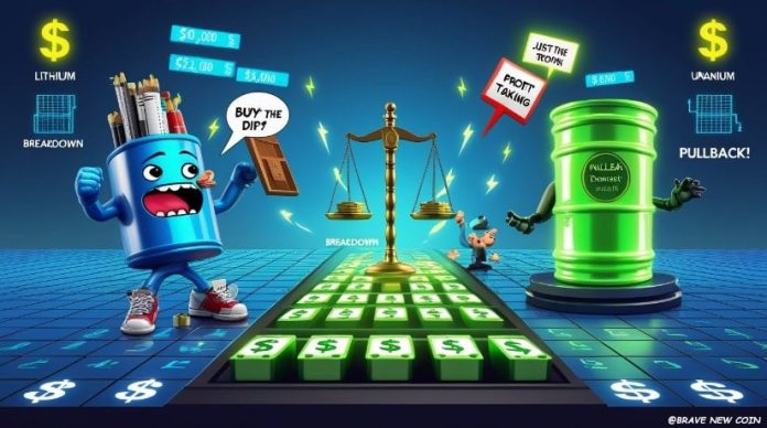 Lithium and Uranium Value Forecast: Lithium Exams $20Okay Assist, Uranium Pulls Again From $100—Purchase-the-Dip or Breakdown Threat?