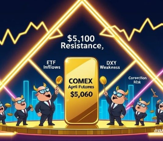 Gold (XAU/USD) Worth Prediction: Gold Checks $5,100 Triangle Resistance as SPDR Indicators Robust Bullish Momentum Close to Highs