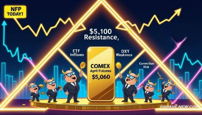 Gold (XAU/USD) Worth Prediction: Gold Checks $5,100 Triangle Resistance as SPDR Indicators Robust Bullish Momentum Close to Highs