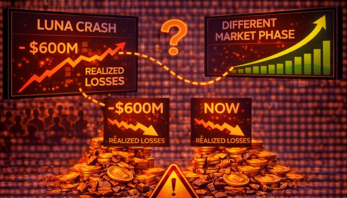 Bitcoin Realized Losses Hit Luna Crash Ranges — However Value Context Factors To A Totally different Market Section