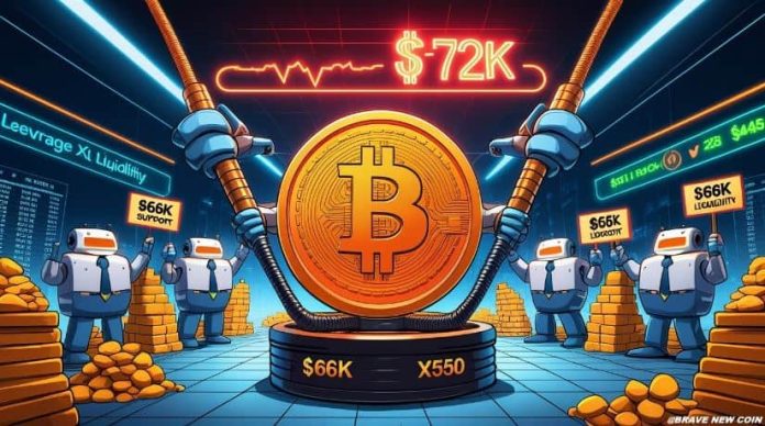 Bitcoin (BTC) Value Prediction: BTC Compresses Under $69Ok as Leverage Construct-Up Alerts Potential Breakout