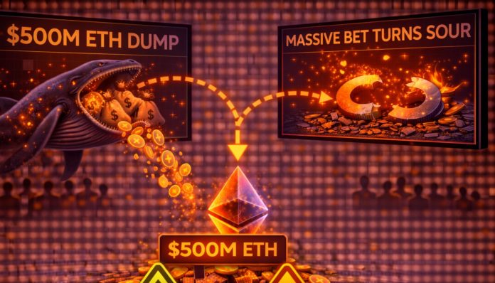 Hyperunit Whale Dumps $500M In Ethereum As Huge Crypto Guess Turns Bitter