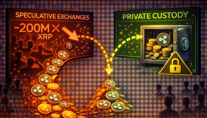 The 200 Million XRP Exodus: Traders Swap Hypothesis For Non-public Custody