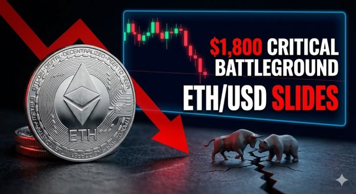 Ethereum Value Slides Deeper, $1,800 Emerges as Essential Battleground