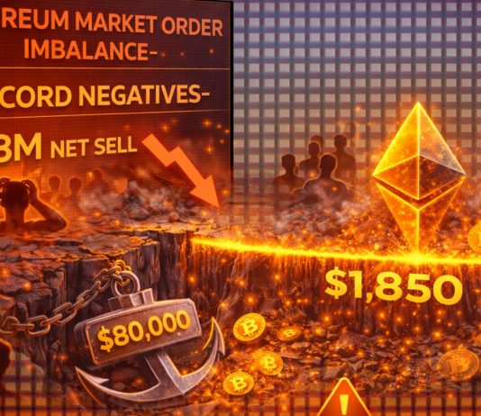 Ethereum’s Market Order Imbalance Hits Report Negatives: $1,850 Is Now The Line In The Sand