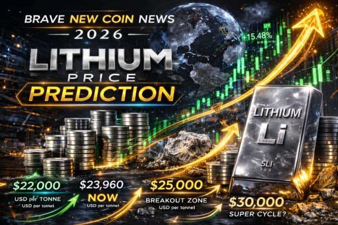 Lithium Value Prediction: XLC/USD Assessments $25,000 Per Tonne Breakout Zone