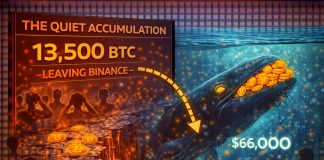 The Quiet Accumulation: 13,500 Bitcoin Leaving Binance Indicators A Strategic Whale Pivot at $66,000