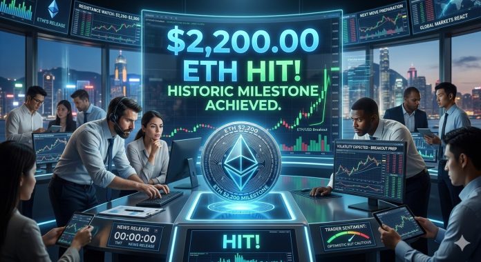 Ethereum Value Hits $2,200 Milestone, Merchants Brace for Subsequent Transfer