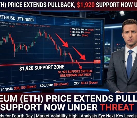 Ethereum Worth Extends Pullback, $1,920 Help Now Beneath Menace