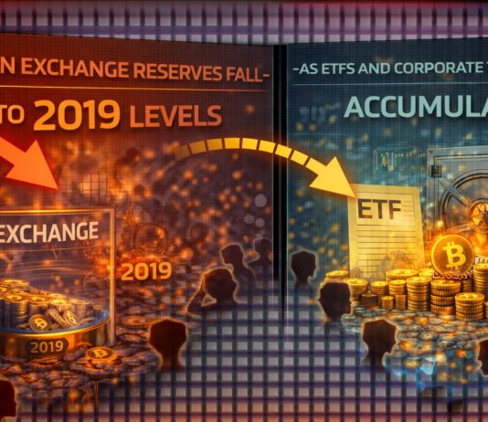 Bitcoin Alternate Reserves Fall To 2019 Ranges As ETFs And Company Treasuries Accumulate