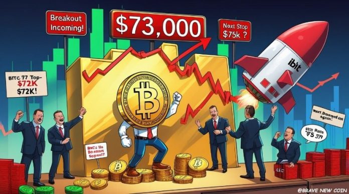 Bitcoin (BTC) Value Prediction: BTC Faces Heavy $73Okay Barrier as IBIT Strengthens Market Sentiment