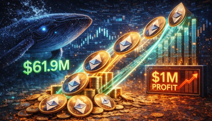 $61.9M Ethereum Purchase Sparks Hypothesis – Thriller Whale Turns $1M Revenue In a single day