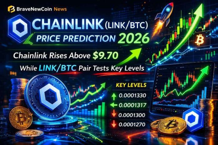 Chainlink Rises Above $9.70 Whereas LaINK BTC Pair Exams Key Ranges