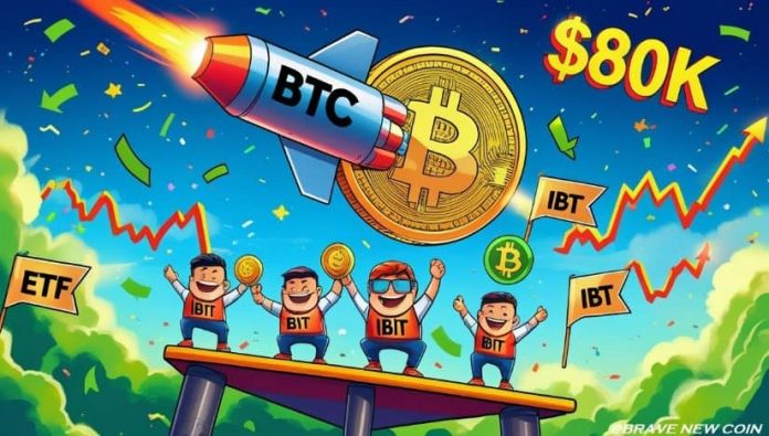 Bitcoin (BTC) Worth Prediction: BTC Eyes $80Okay as Bullish Momentum and ETF-Linked IBIT Rally Drive Upside
