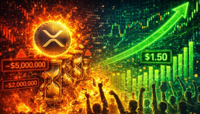 XRP Liquidations Speed up After $1.50 Breakout: Quick Squeeze Unfolds