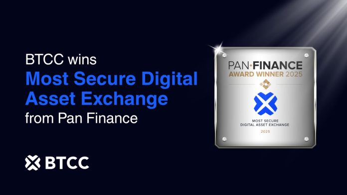 BTCC Wins Most Safe Digital Asset Alternate by Pan Finance, Marking 15 Years of zero Safety Breaches