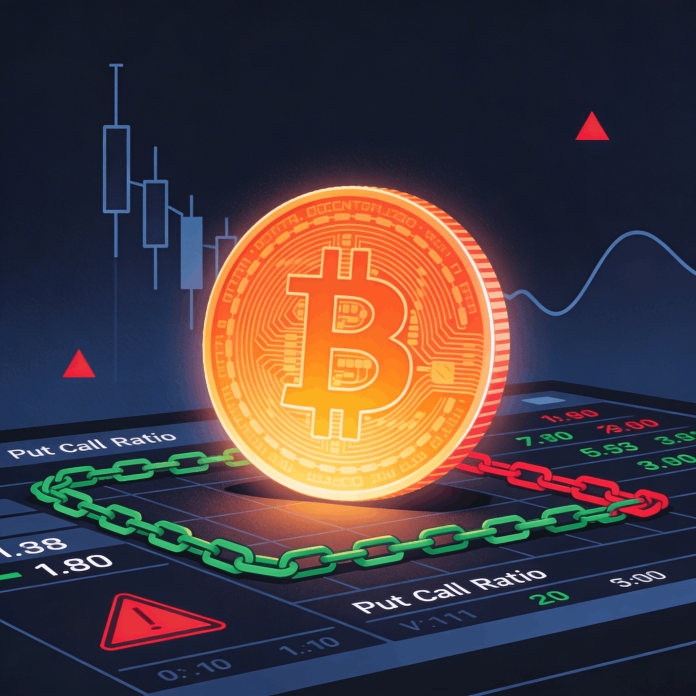 Bitcoin Slumps As Merchants Flip Defensive: Choices Market Flashes Crimson Warning Sign