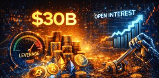Crypto Market Open Curiosity Hits $30 Billion, Highest Since January: Leverage Returns To The Market