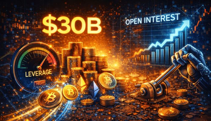 Crypto Market Open Curiosity Hits $30 Billion, Highest Since January: Leverage Returns To The Market