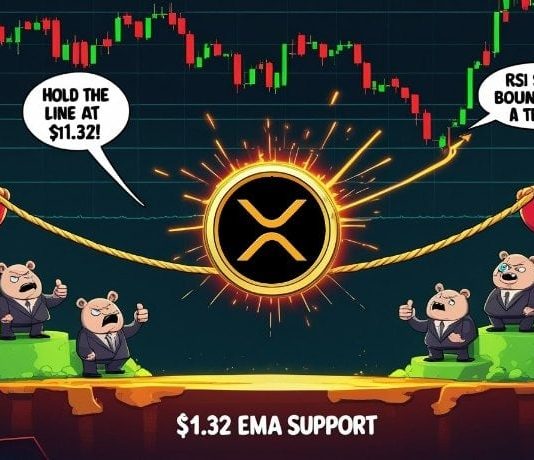 XRP Worth Prediction: Oversold RSI Indicators Reduction Rally Whereas $1.32 Seems as a Crucial EMA Help