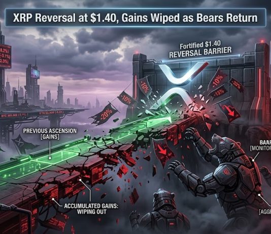XRP Value Reversal at $1.40, Positive aspects Wiped as Bears Return