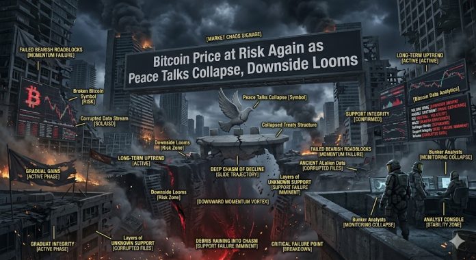 Bitcoin Worth at Danger Once more as Peace Talks Collapse, Draw back Looms