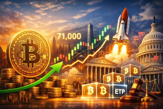 Bitcoin Holds Above $71,000 as Institutional Shopping for, ETP Inflows and Regulatory Momentum Converge
