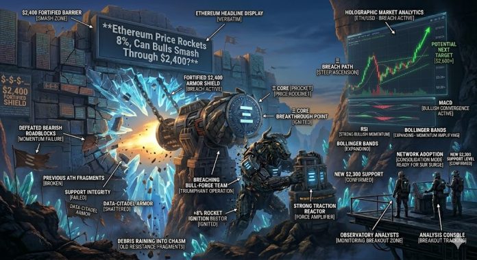 Ethereum Worth Rockets 8%, Can Bulls Smash By $2,400?