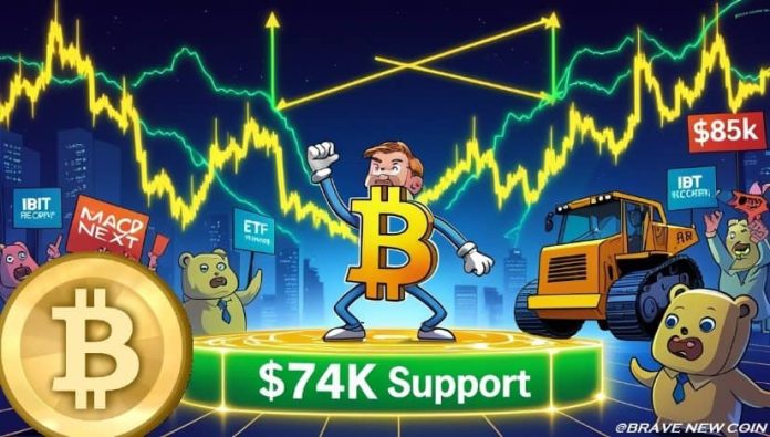 Bitcoin Value Prediction: BTC Holds $74Okay—Can MACD Golden Cross and IBIT Rebound Push It to $85Okay?