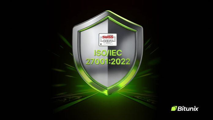 Bitunix Change Secures ISO 27001:2022 Certification, Reinforcing Sturdy Safety of Consumer Information