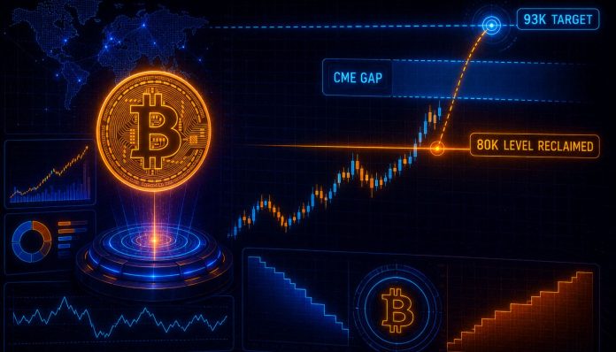 Bitcoin Reclaims $80Okay, And $93Okay Comes Into Focus — Uncover The CME Hole Setup