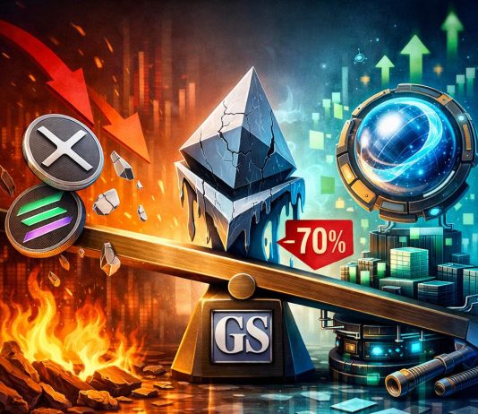 Goldman Sachs Rebalances Crypto Publicity: XRP, SOL Out, ETH Down 70%, Hyperliquid In