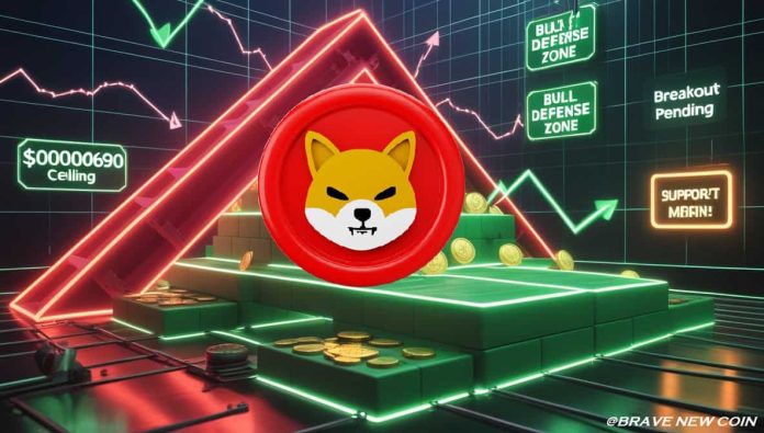 Shiba Inu (SHIB) Value Prediction: SHIB Consolidates as Descending Triangle Builds, Bulls Eye $0.00000690 Breakout
