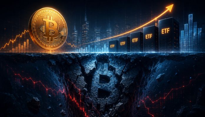 Bitcoin’s 2026 Market Construction Reveals A Downside Hidden Beneath ETF Development