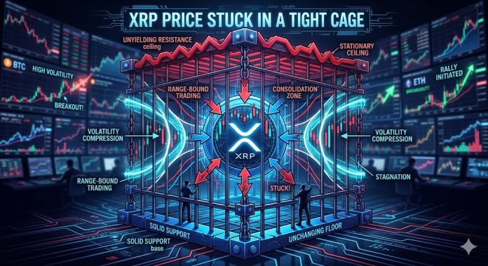 XRP Worth Caught In A Tight Cage—Breakout Stress Retains Constructing