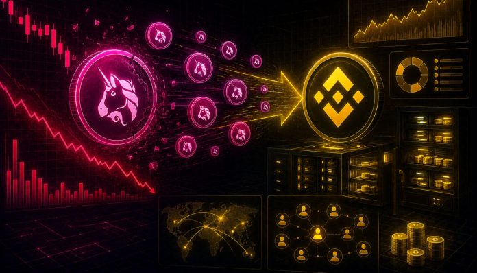 Uniswap Value Slides As Binance Absorbs Hundreds of thousands Of Tokens  – Merchants Are Watching