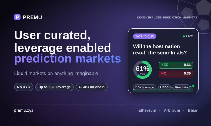 Premu Opens Person-Created, Leveraged Prediction Markets Forward of the 2026 World Cup