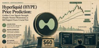 Hyperliquid (HYPE) Worth Prediction: Golden Cross Indicators Energy Regardless of Impartial Momentum as $60 Help Faces Essential Take a look at