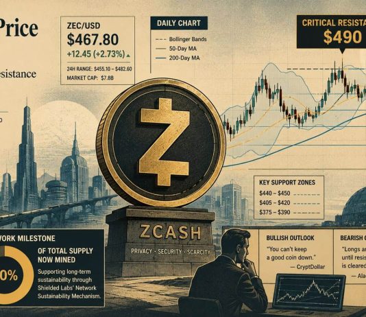 Zcash (ZEC) Value Prediction: ZEC Assessments Essential $490 Resistance as Analysts Goal Increased Fibonacci Ranges Zcash (ZEC) Value Prediction: ZEC Assessments Essential $490 Resistance as Analysts Goal Increased Fibonacci Ranges