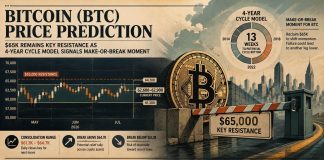 Bitcoin (BTC) Worth Prediction: $65Okay Stays Key Resistance as 4-12 months Cycle Mannequin Alerts Make-or-Break Second