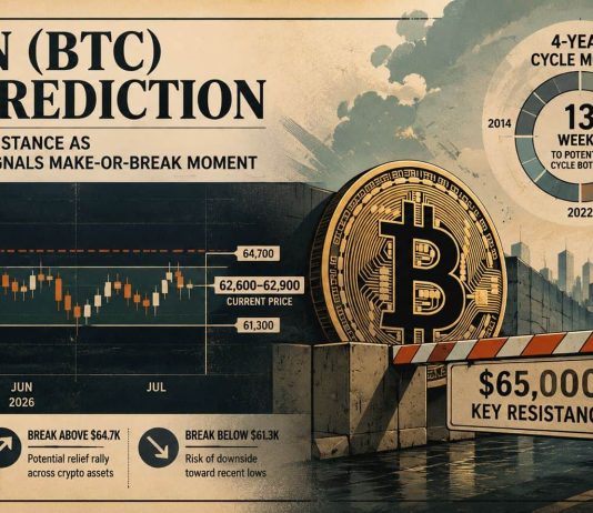 Bitcoin (BTC) Worth Prediction: $65Okay Stays Key Resistance as 4-12 months Cycle Mannequin Alerts Make-or-Break Second Bitcoin (BTC) Worth Prediction: $65Okay Stays Key Resistance as 4-12 months Cycle Mannequin Alerts Make-or-Break Second