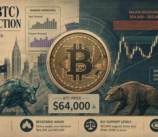Bitcoin (BTC) Value Prediction: BTC Trades Close to $64Okay With Enhancing Demand however Resistance Looms Bitcoin (BTC) Value Prediction: BTC Trades Close to $64Okay With Enhancing Demand however Resistance Looms