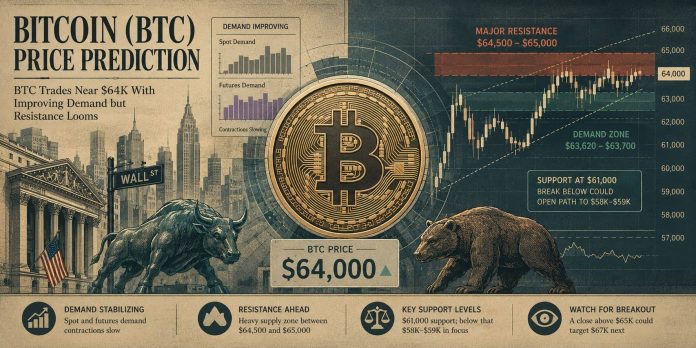 Bitcoin (BTC) Value Prediction: BTC Trades Close to $64Okay With Enhancing Demand however Resistance Looms
