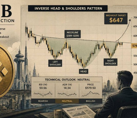 BNB Worth Prediction: Analysts Watch Inverse Head and Shoulders Sample for $647 Breakout