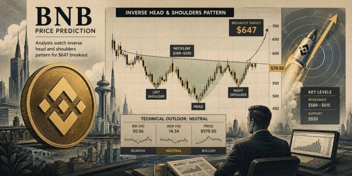 BNB Worth Prediction: Analysts Watch Inverse Head and Shoulders Sample for $647 Breakout