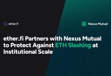 ether.fi Companions with Nexus Mutual to Defend Towards ETH Slashing at Institutional Scale ether.fi Companions with Nexus Mutual to Defend Towards ETH Slashing at Institutional Scale
