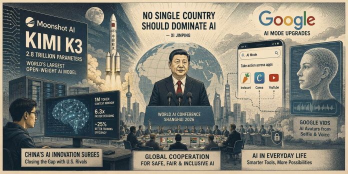 AI Race Heats Up: Moonshot Launches Kimi K3, Google Upgrades AI Mode, Xi Rejects AI Dominance AI Race Heats Up: Moonshot Launches Kimi K3, Google Upgrades AI Mode, Xi Rejects AI Dominance