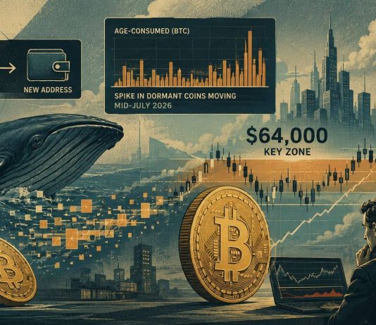 Bitcoin (BTC) Worth Prediction: Dormant Whale Exercise Sparks Volatility Alert as BTC Hovers Close to $64Ok