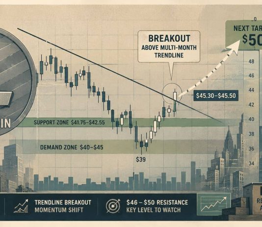 Litecoin (LTC) Worth Prediction: Breakout Above Multi-Month Trendline Places $50 Goal Again in Focus Litecoin (LTC) Worth Prediction: Breakout Above Multi-Month Trendline Places $50 Goal Again in Focus